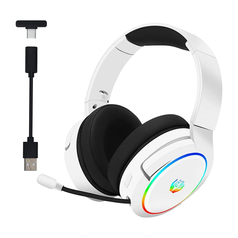 2.4GHz Headset Permainan Tanpa Wayar Bluetooth 2.4g Type-C