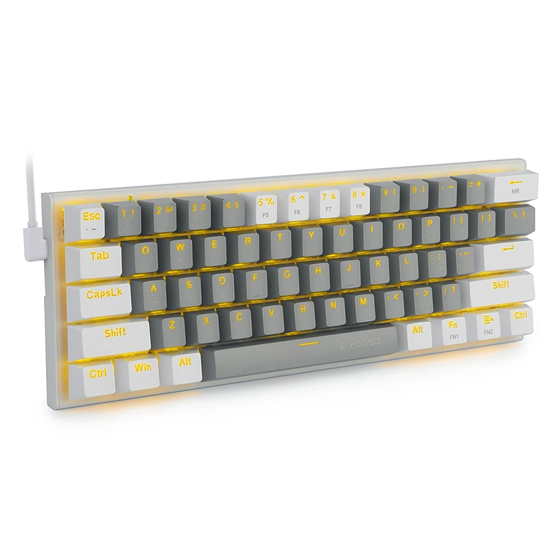 61 Kunci 60% Keyboard Permainan Mekanikal LED