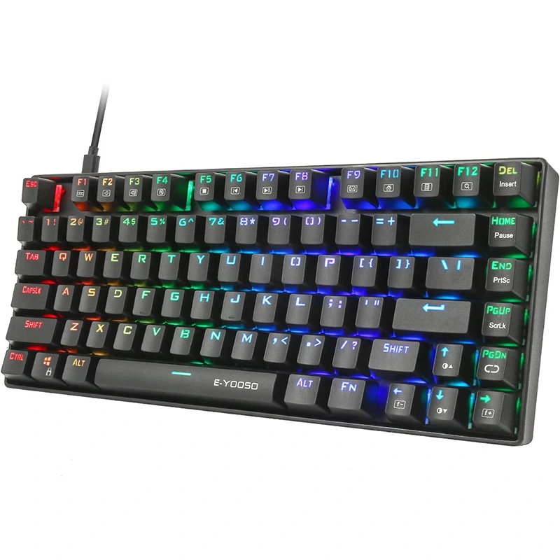 81 Kekunci RGB Mechanical Gaming Papan Kekunci Kalis Air
