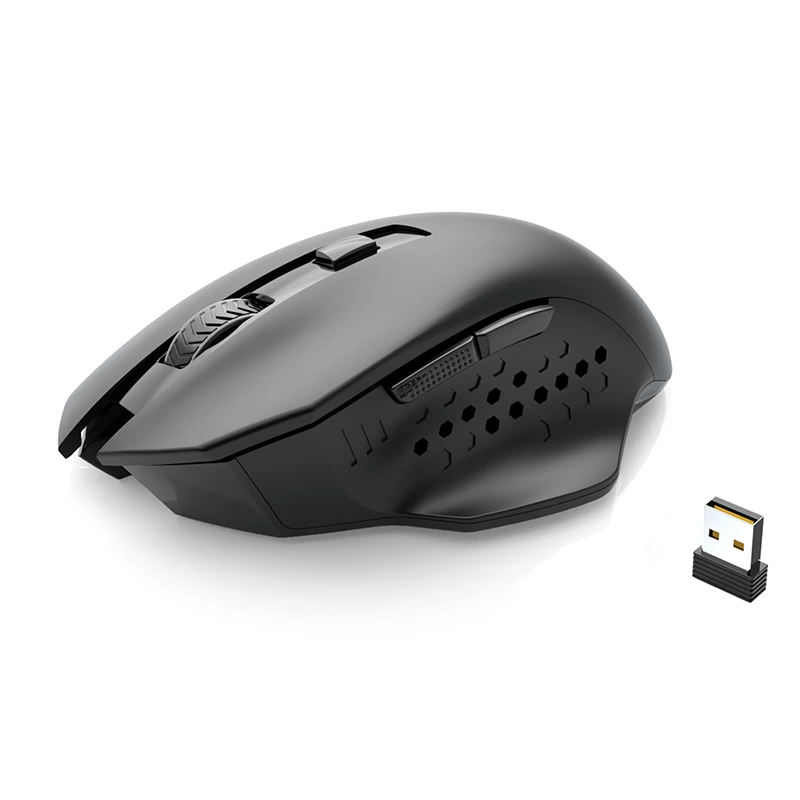 Tetikus komputer permainan wayarles ergonomik 2.4g