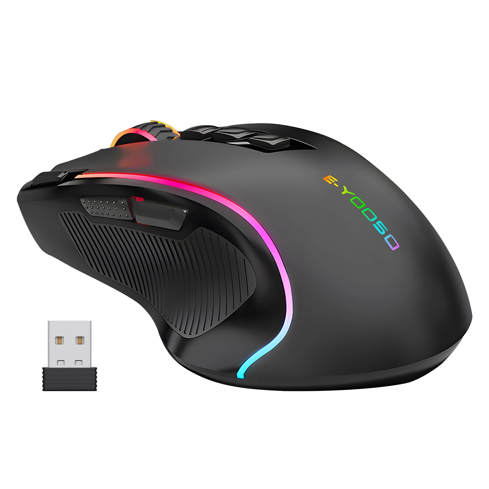 Tikus Permainan Tanpa Wayar RGB 9 Butang Program