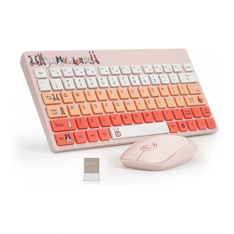 Kombo Papan Kekunci Wayarles dan Tetikus 2.4G USB Compact Portable